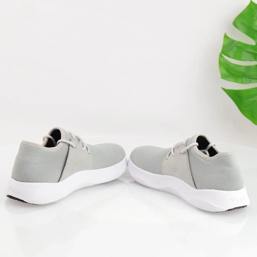 Vessi Womens Everyday Move Sneakers Size 9 Waterproof Gray Knit Lace Up Shoe Low